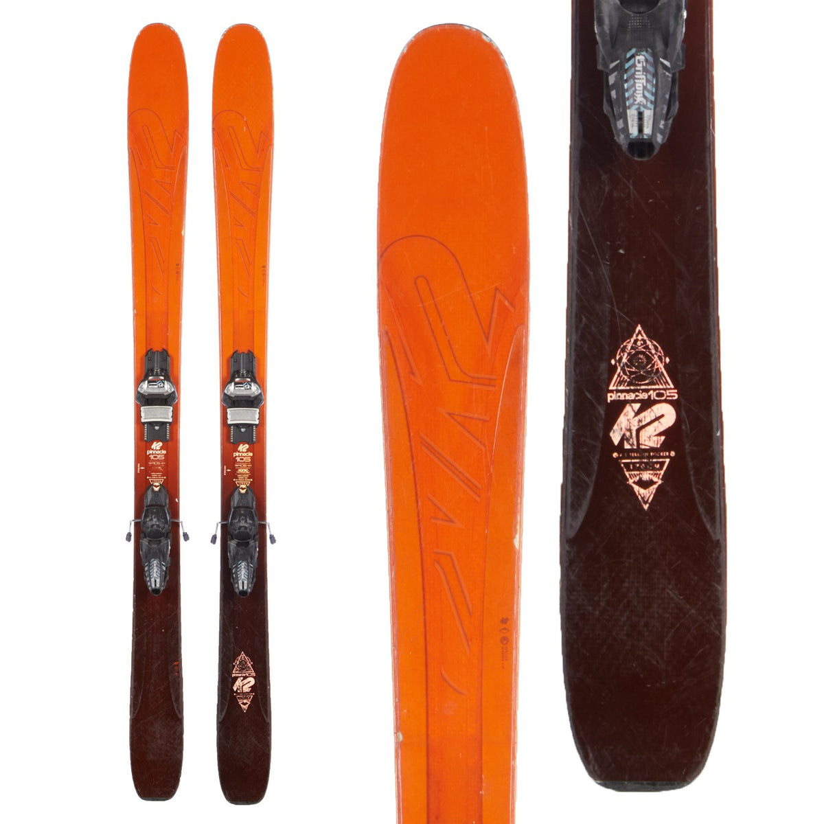 K2 Pinnacle 105 Skis + Marker Griffon 13 Bindings 2016