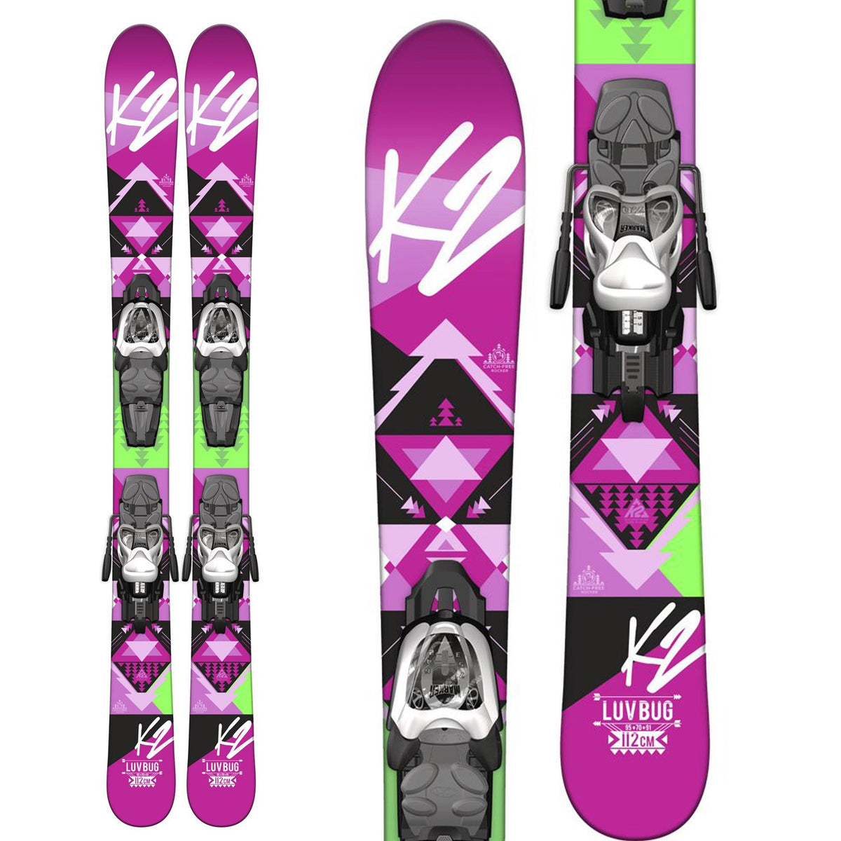 K2 Luv Bug Skis + Marker M 4.5 Demo Bindings - Kids' 2015