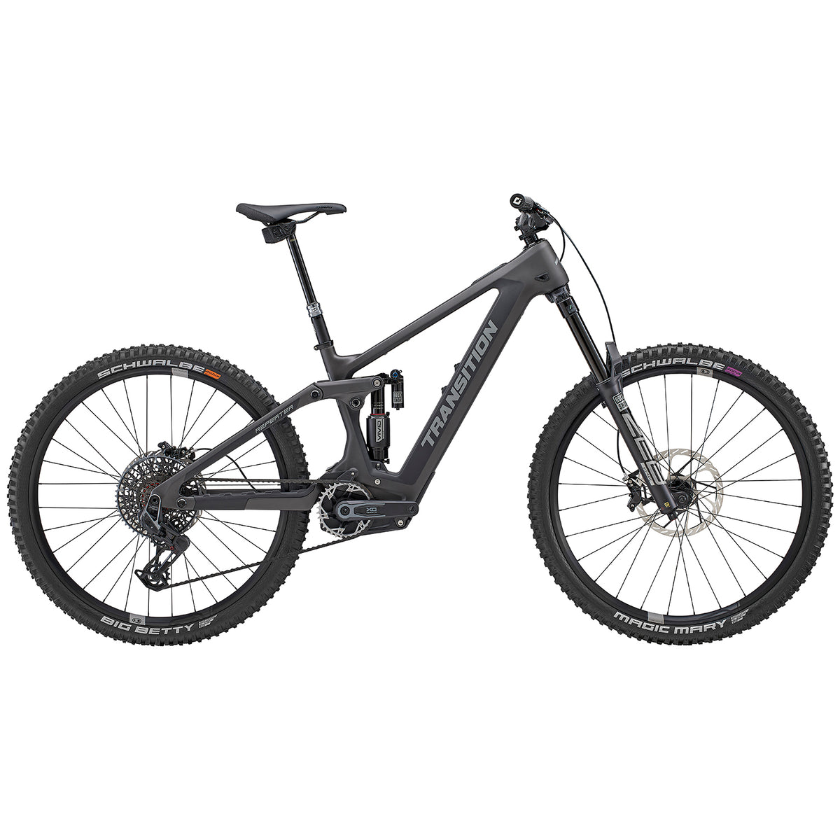 Transition Repeater PT Carbon X0 AXS E-Mountain Bike 2025 Graphite Grey