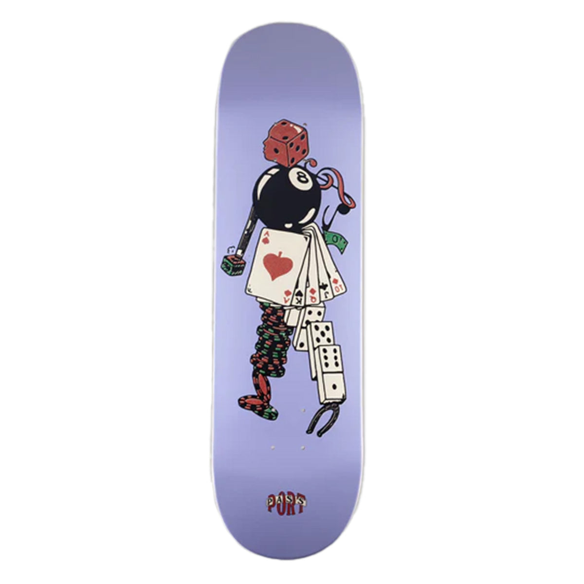 Pass~Port Assorted Friends Parlor Games 8.25 Skateboard Deck
