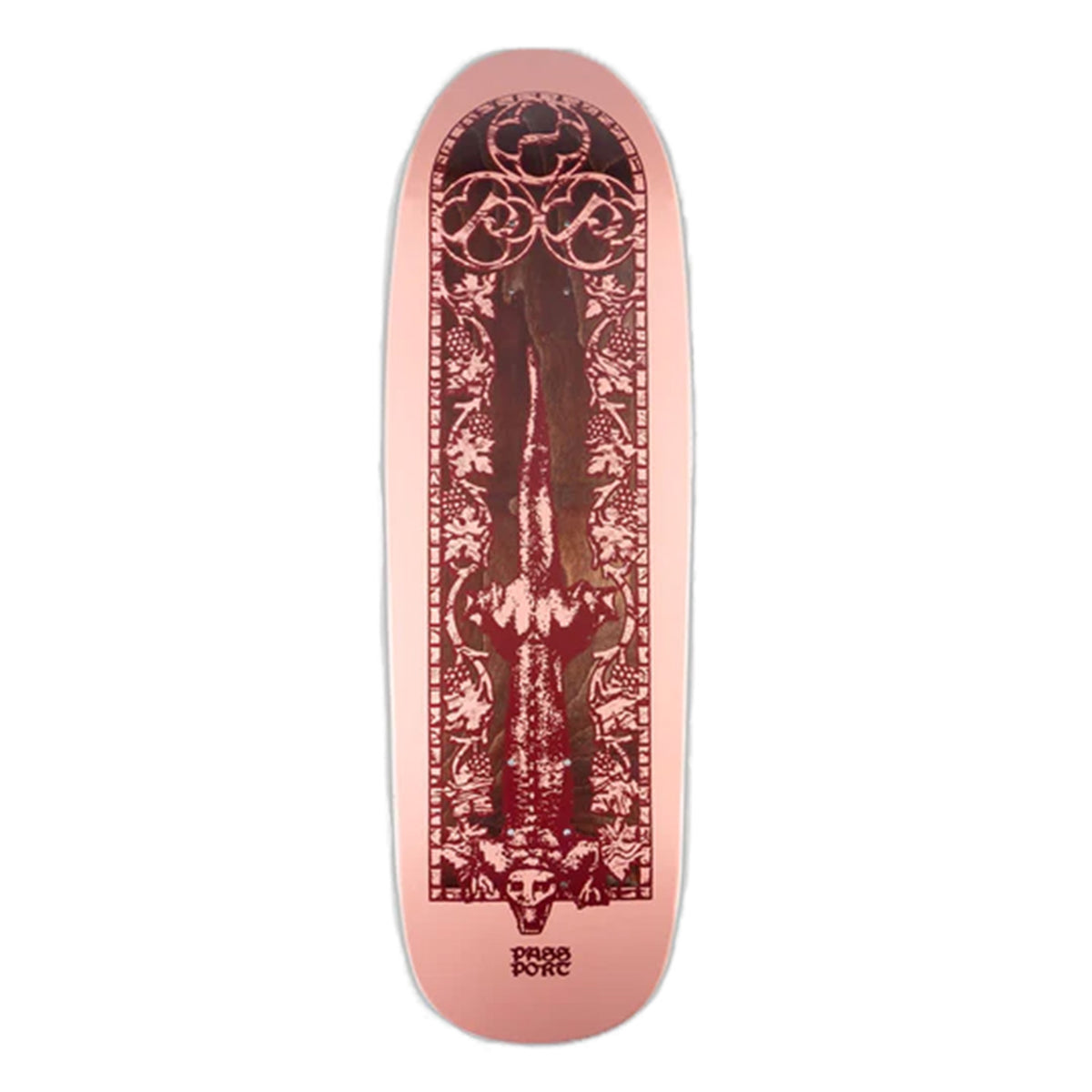 Pass~Port Gargoyle Lizard Spade Shaped 8.875 Skateboard Deck