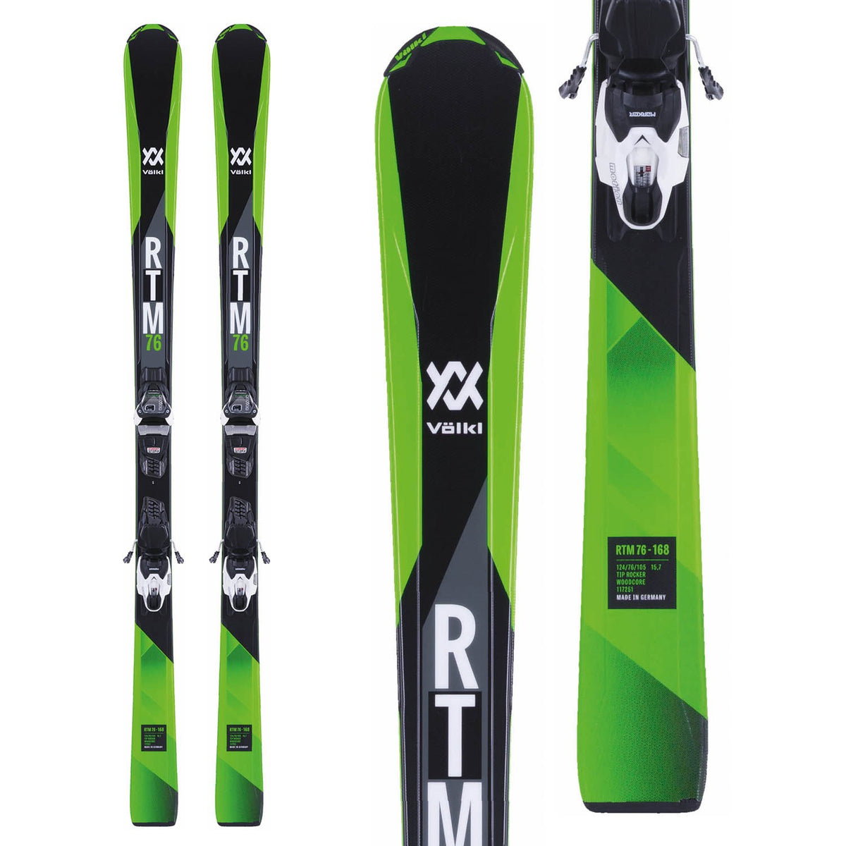 Völkl RTM 76 Skis + vMotion 10 GW Bindings 2018