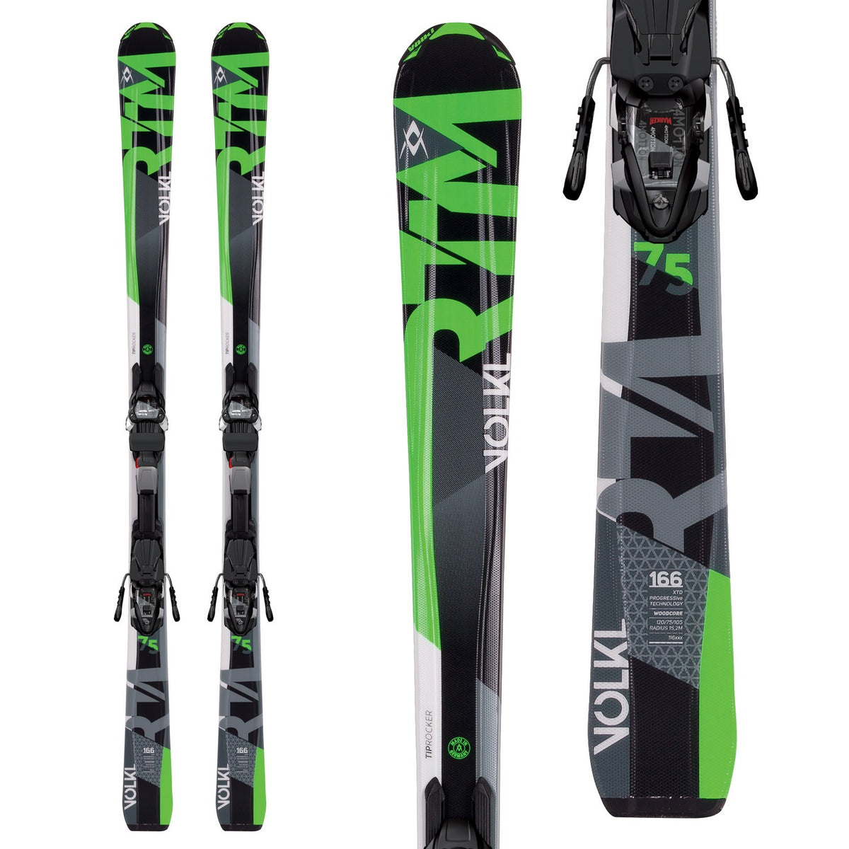 Völkl RTM 76 Skis + vMotion 10 Demo Bindings