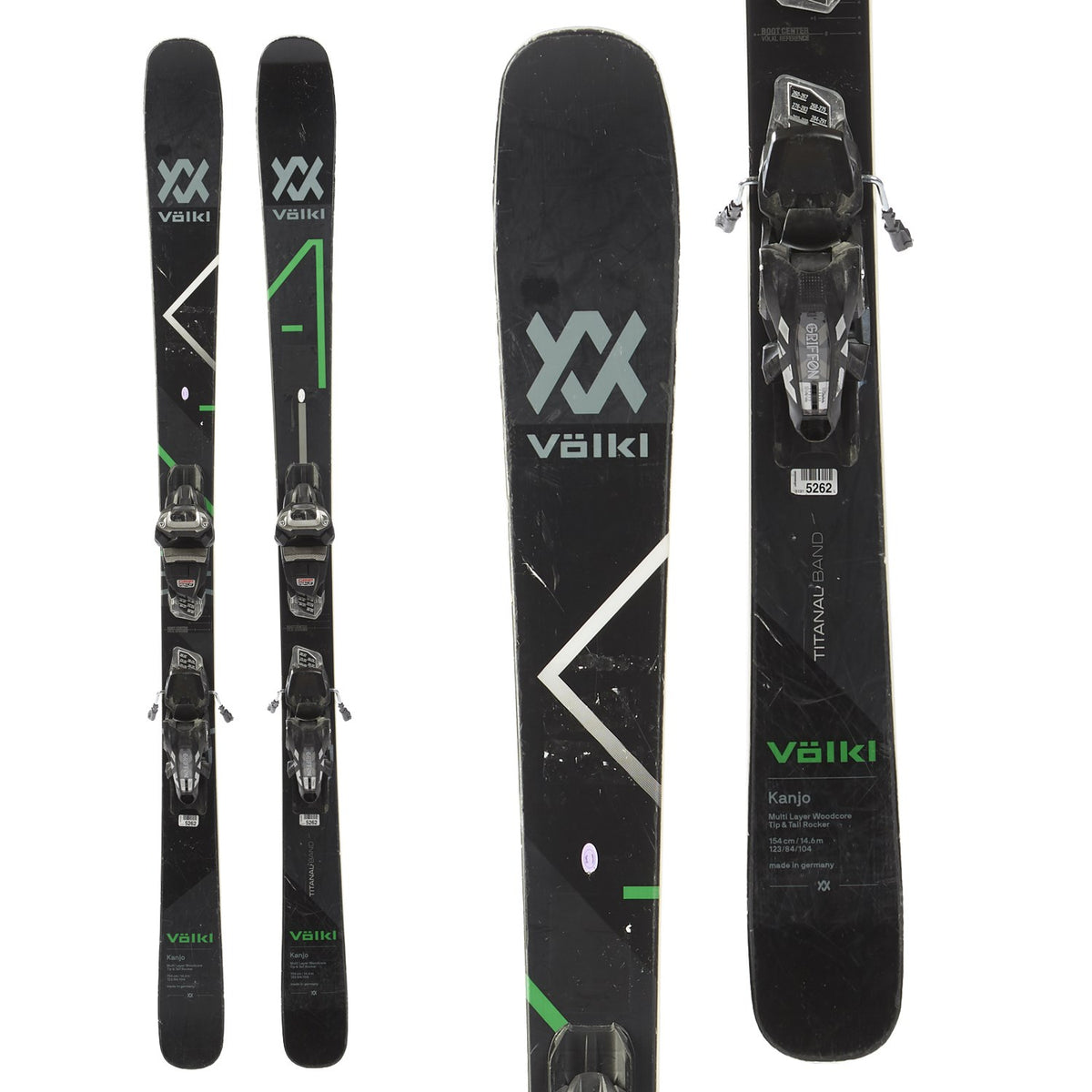 Völkl Kanjo Skis + Tyrolia Attack 11 Demo Bindings 2018