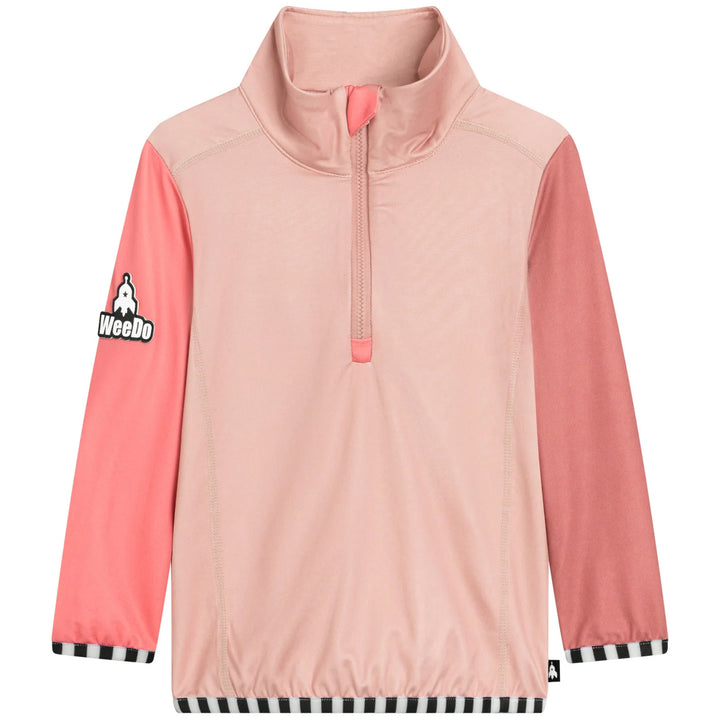 WeeDo funwear UNDIO Baselayer Top - Kids' Crimson Rose/Peachy Pink