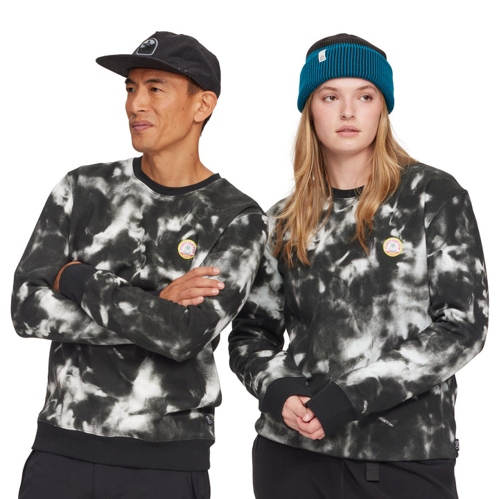 evo Ice Dye Crew Sweatshirt - Unisex Dark Ice Dye