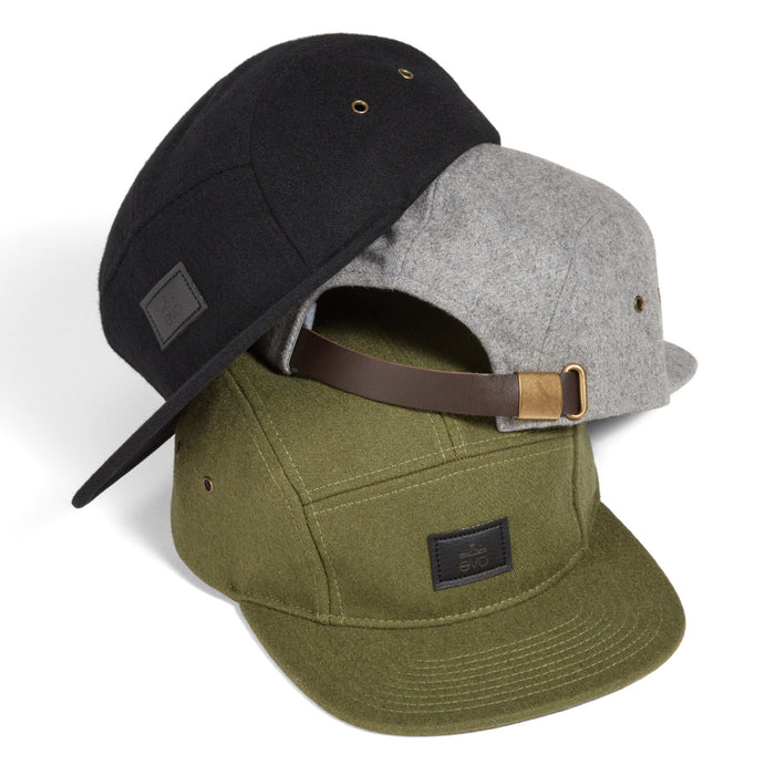 evo Wool 5 Panel Hat Army Olive