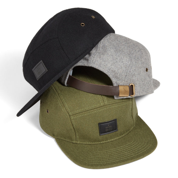 evo Wool 5 Panel Hat Army Olive