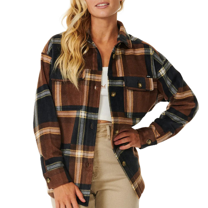 Rip Curl Sun Club Flannel Shirt - Women's Brown