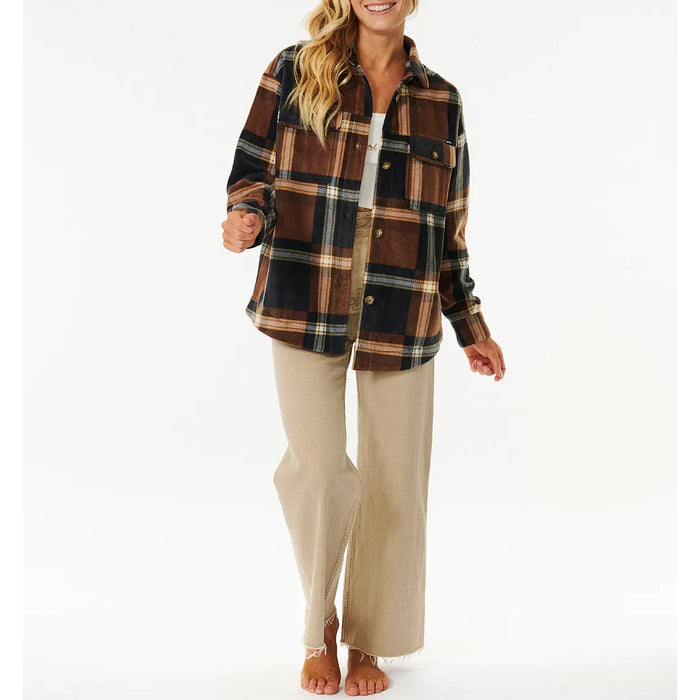 Rip Curl Sun Club Flannel Shirt - Women's Brown