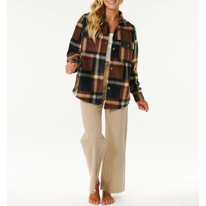 Rip Curl Sun Club Flannel Shirt - Women's Brown