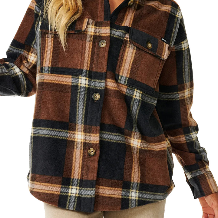 Rip Curl Sun Club Flannel Shirt - Women's Brown
