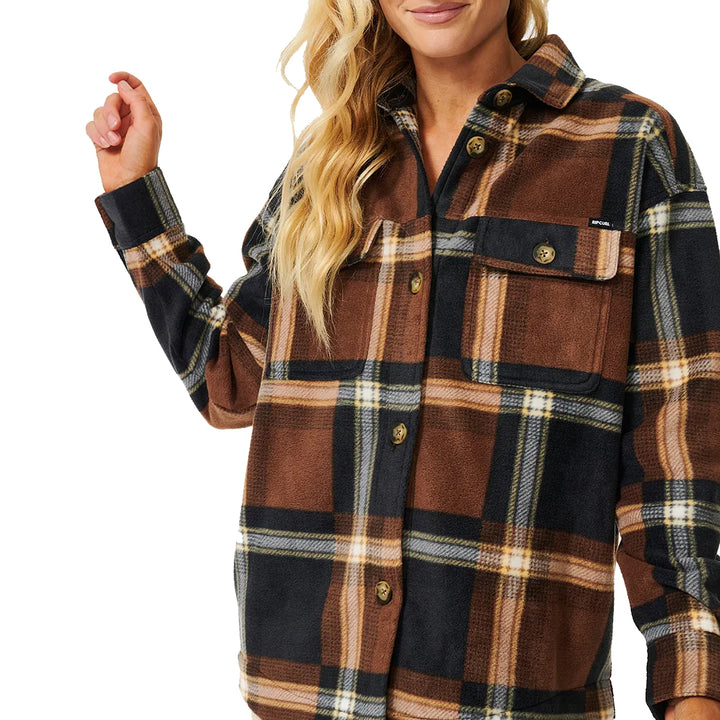 Rip Curl Sun Club Flannel Shirt - Women's Brown
