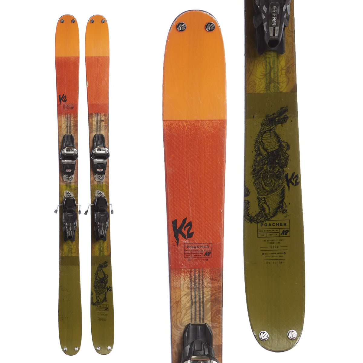 K2 Poacher Jr Skis + Marker M 7.0 Ski Bindings - Kids' 2017