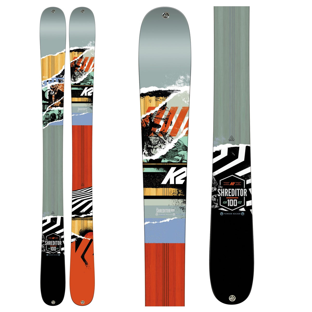 K2 Shreditor 100 Jr Skis + SP 7.5 Bindings - Kids' 2017