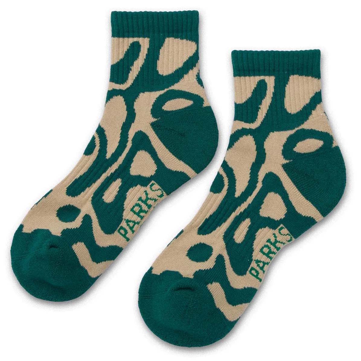 Parks Project Yellowstone Geysers Hiking Socks - Unisex Green/Natural