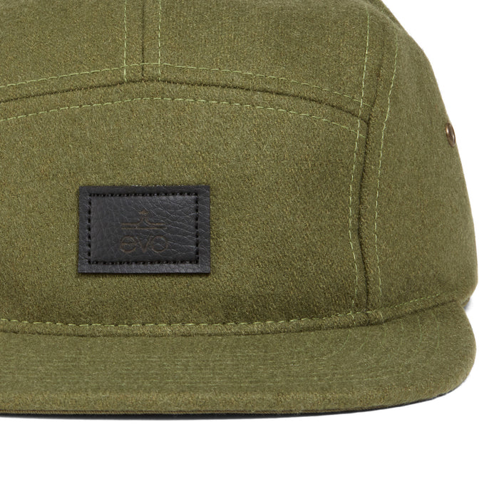 evo Wool 5 Panel Hat Army Olive