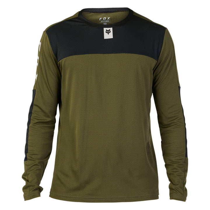 Fox Racing Defend Foxhead Long-Sleeve Jersey Olive Green