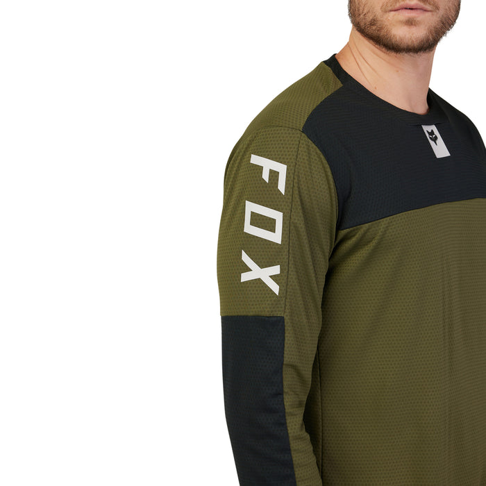 Fox Racing Defend Foxhead Long-Sleeve Jersey Olive Green