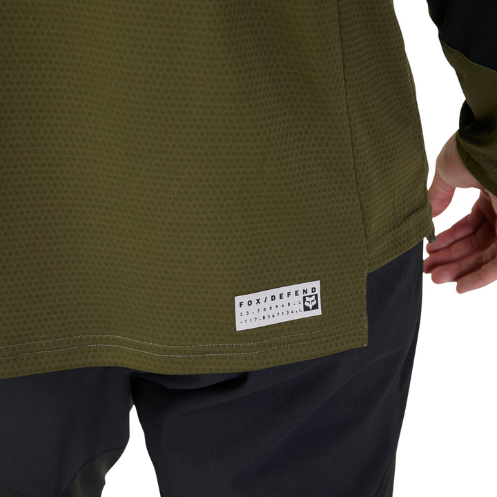 Fox Racing Defend Foxhead Long-Sleeve Jersey Olive Green