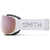 Smith I/O MAG S Goggles - Women's White Chunky Knit/ChromaPop Everday Rose Gold Mirror+ChromaPop Storm Rose Flash