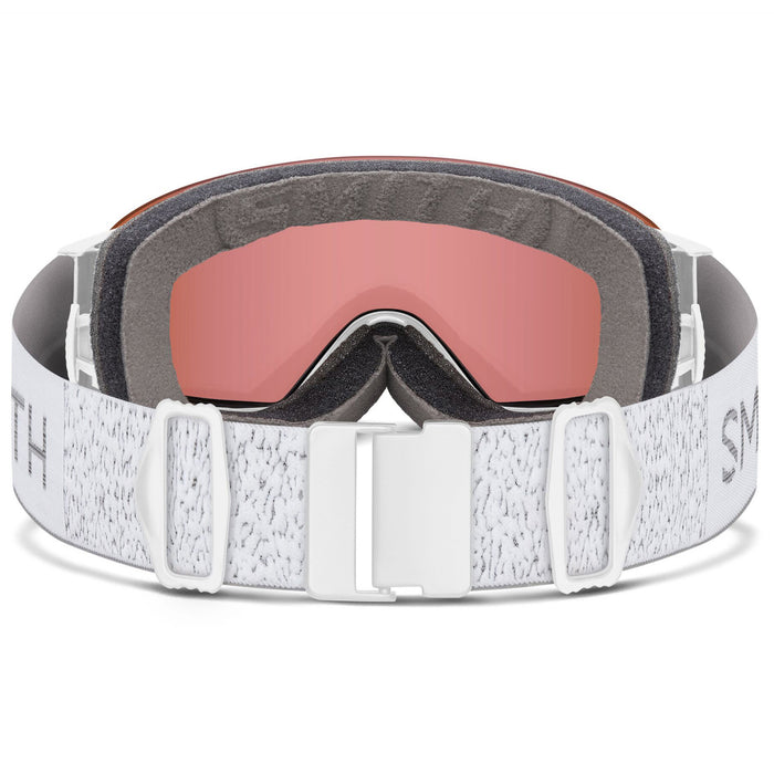 Smith I/O MAG S Goggles - Women's White Chunky Knit/ChromaPop Everday Rose Gold Mirror+ChromaPop Storm Rose Flash