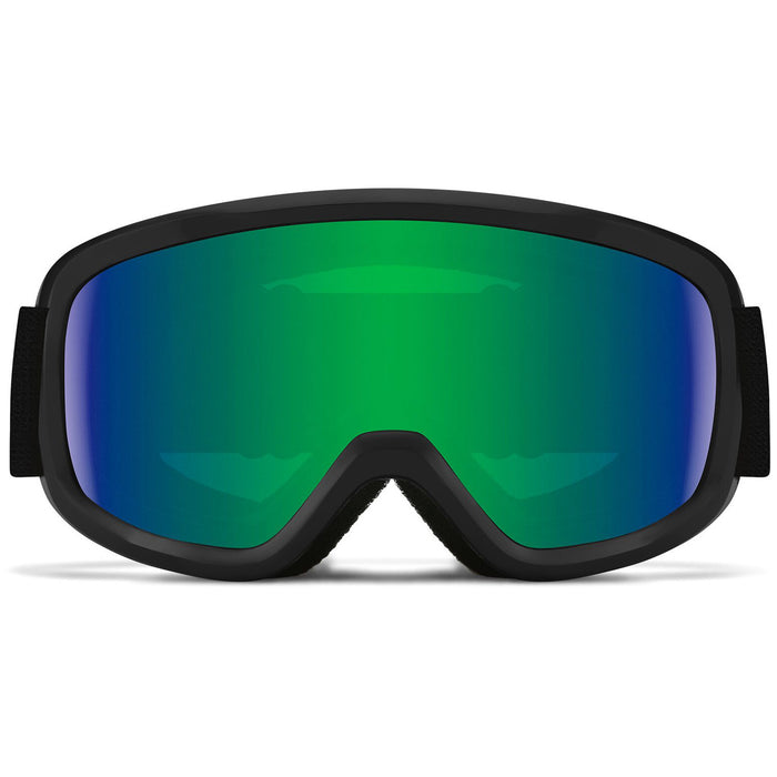 Smith Snowday Goggles - Kids' Black/Green Sol-X Mirror