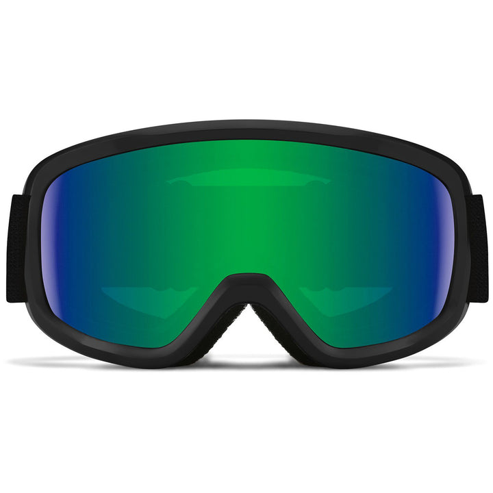 Smith Snowday Goggles - Kids' Black/Green Sol-X Mirror