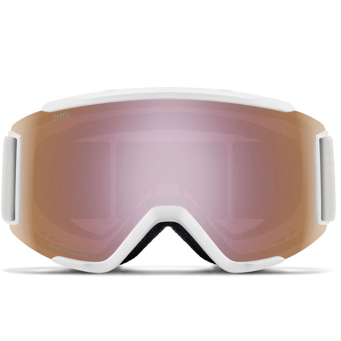 Smith Squad S Goggles - Women's White Vapor/ChromaPop Everday Rose Gold Mirror+Clear