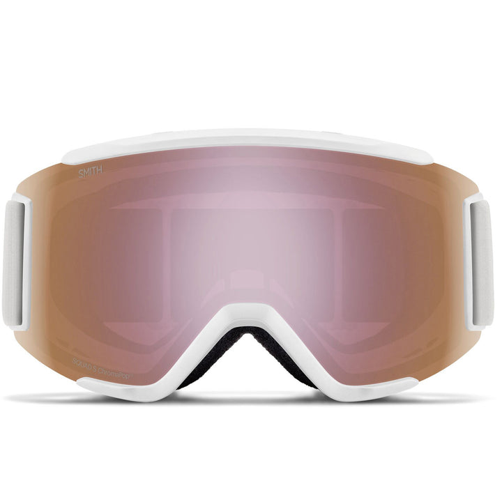 Smith Squad S Goggles - Women's White Vapor/ChromaPop Everday Rose Gold Mirror+Clear
