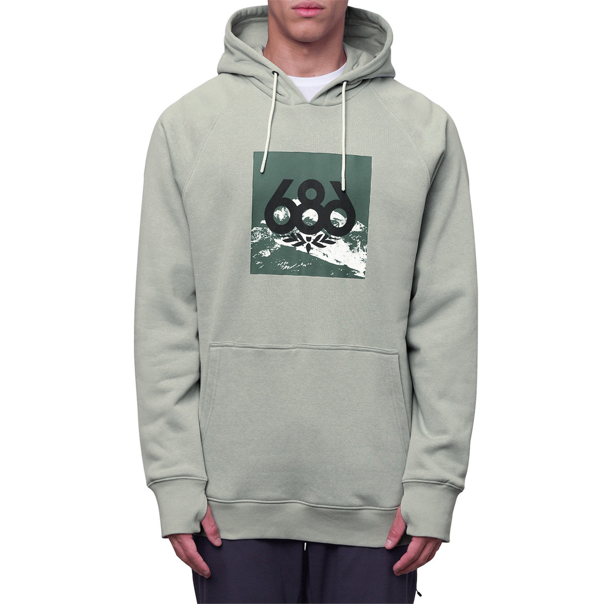 686 MTN Knockout Hoodie - Men's Dusty Sage