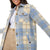 Rip Curl Long Line Check Jacket - Women's Mid Blue