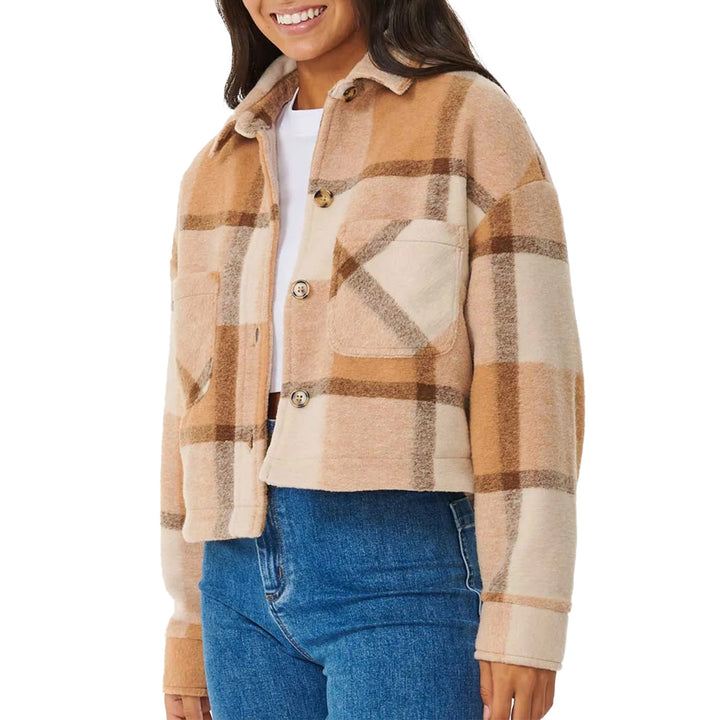 Rip Curl Tropics Check Jacket - Women's Light Peach