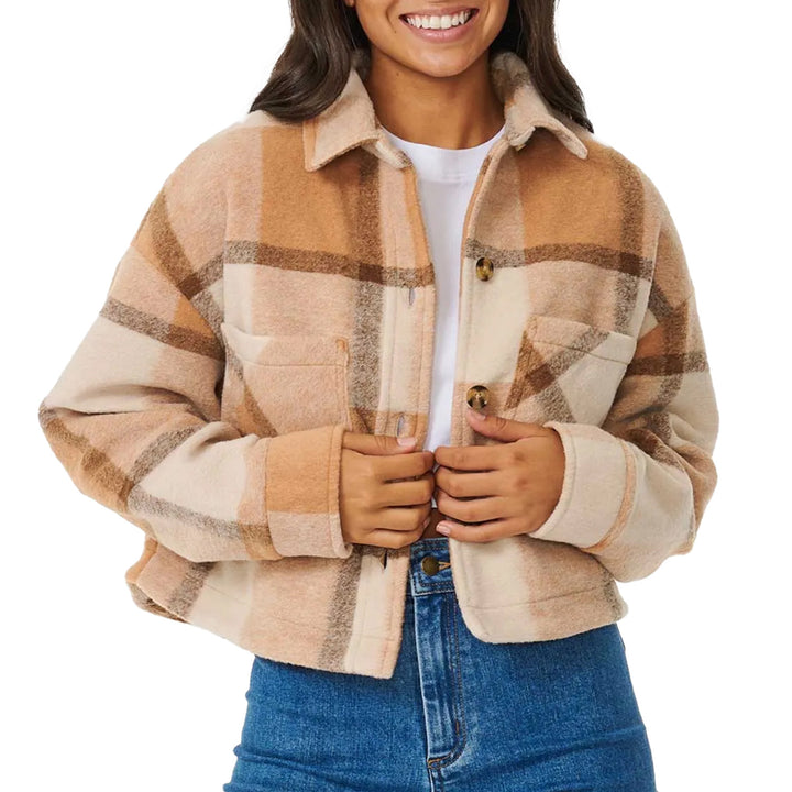 Rip Curl Tropics Check Jacket - Women's Light Peach