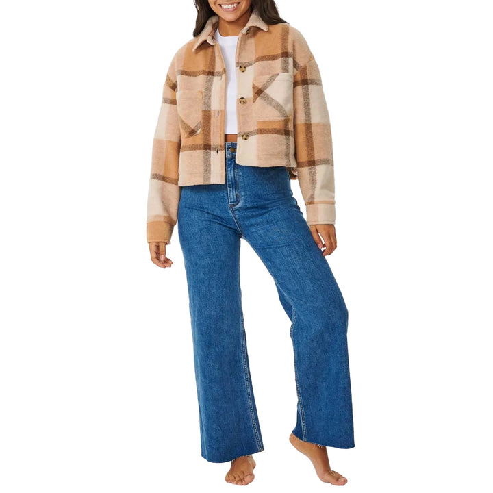 Rip Curl Tropics Check Jacket - Women's Light Peach
