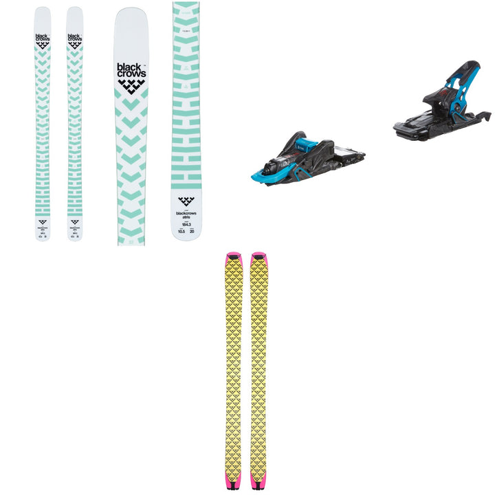Black Crows Atris Skis + Salomon S/Lab Shift MNC 13 Alpine Touring Ski Bindings + Black Crows Pilus 120mm Trim to Fit Climbing Skins