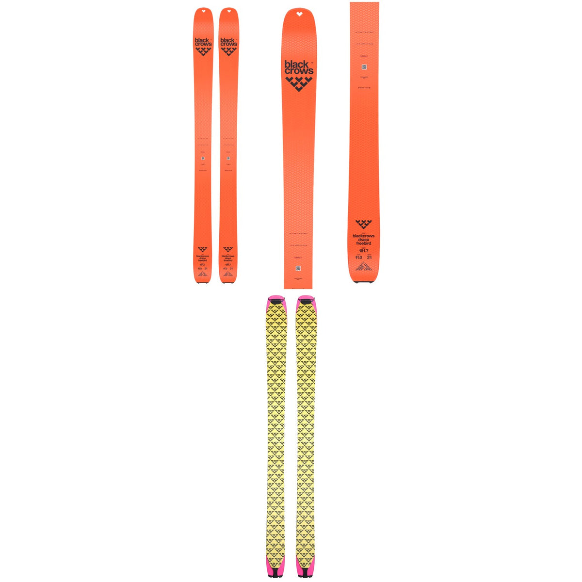 Black Crows Draco Freebird Skis + Pilus Draco Freebird Climbing Skins 2024