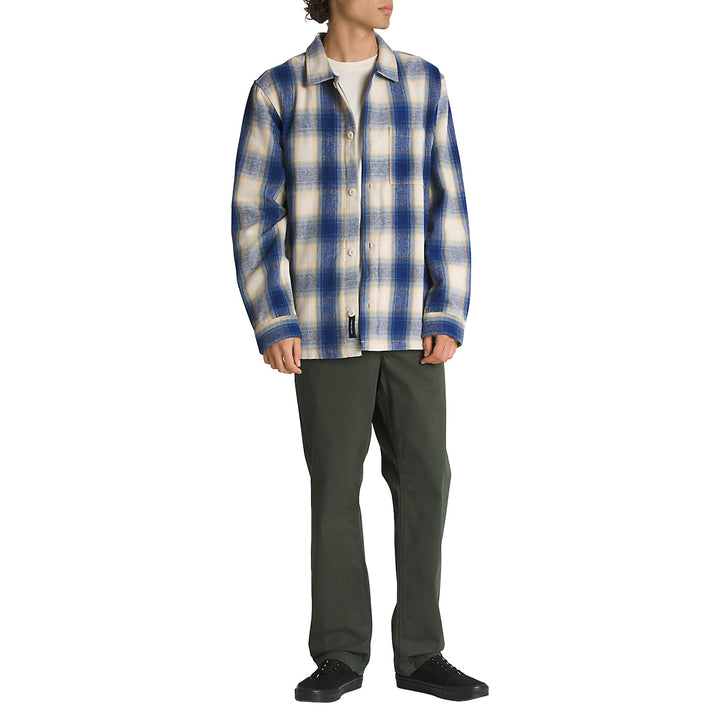 Vans Permberton Long-Sleeve Shirt - Men's Blue Depths/Oatmeal