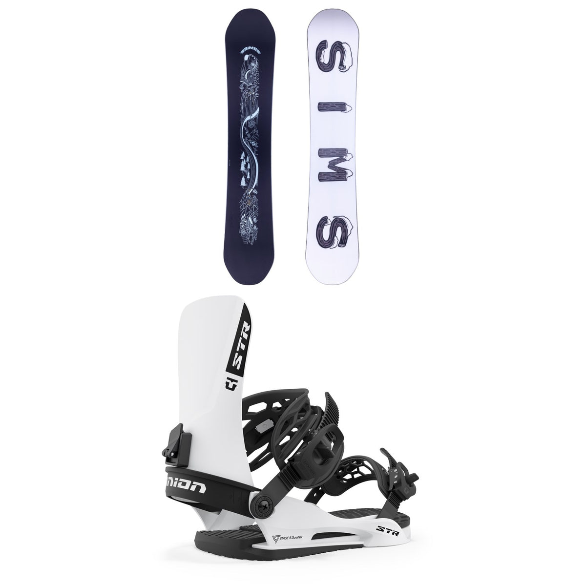 Sims The Day Snowboard + Union STR Snowboard Bindings 2024