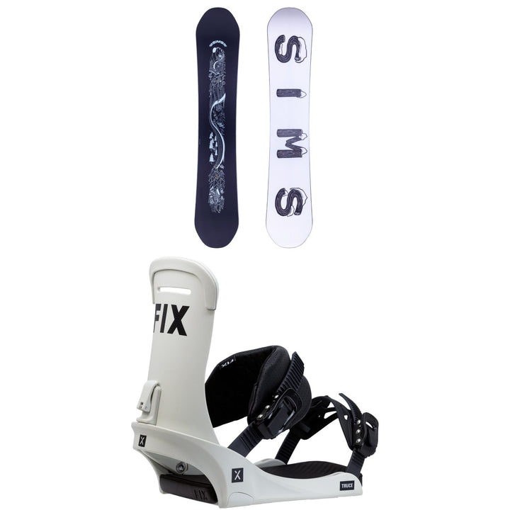 Sims The Day Snowboard + Fix Truce Snowboard Bindings 2024