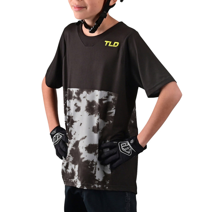 Troy Lee Designs Skyline Short Sleeve Jersey - Kids' Breaks Dark Slate