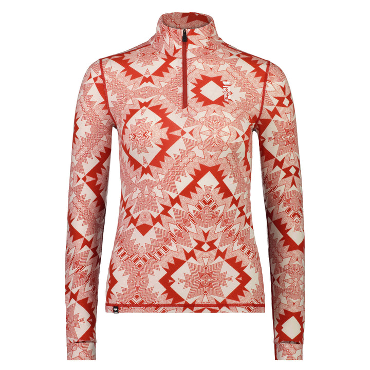 MONS ROYALE Cascade Merino Flex 200 1/4 Zip Top - Women's Retro Red Nordtek