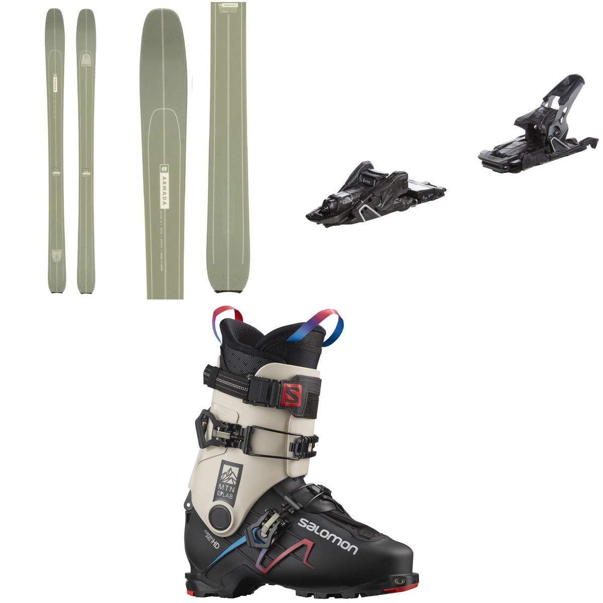 Armada Locator 96 Skis + Salomon S/Lab Shift MNC 13 Alpine Touring Ski Bindings + Salomon S/Lab MTN Alpine Touring Ski Boots
