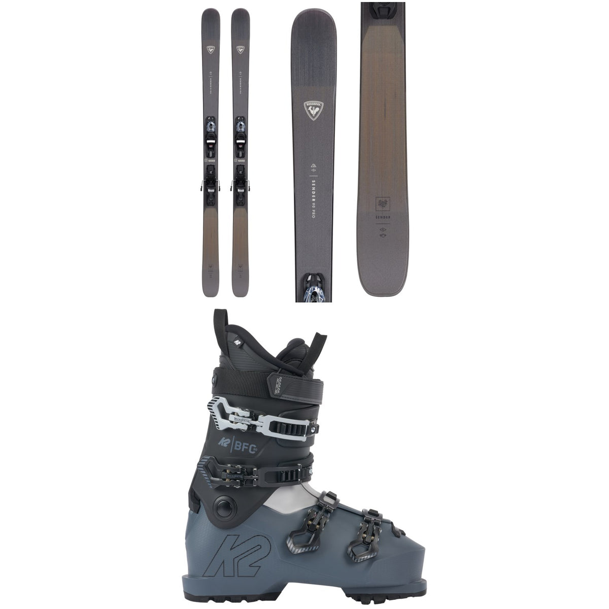 Rossignol Sender 90 Pro Skis + Xpress 10 Bindings 2024 + K2 BFC 80 Ski Boots 2024