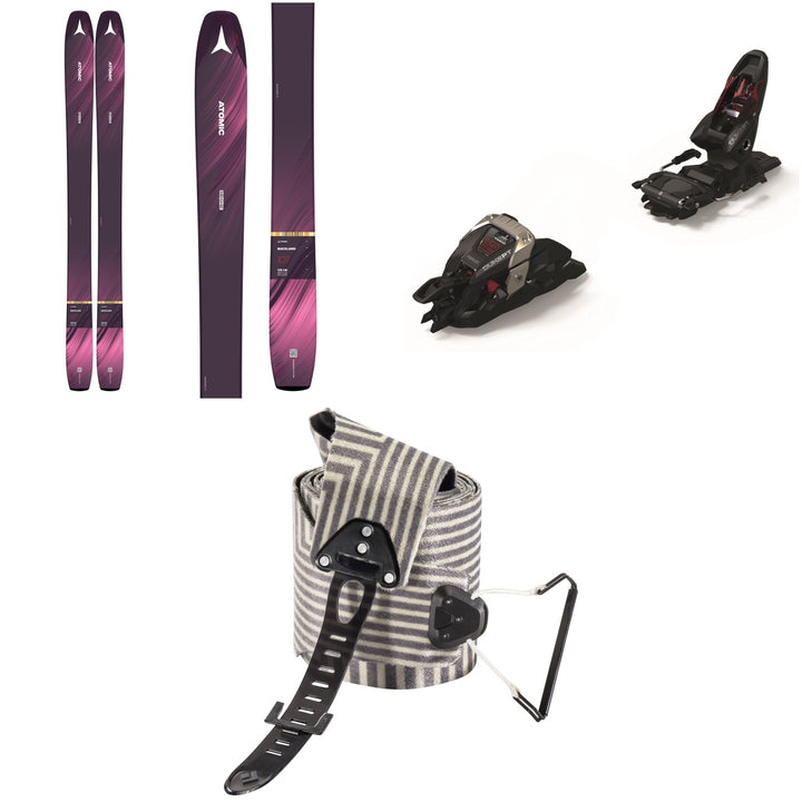 Atomic Backland 107 Skis - Women's + Marker Duke PT 12 Alpine Touring Ski Bindings + Black Diamond Ultralite Mix STS Climbing Skins