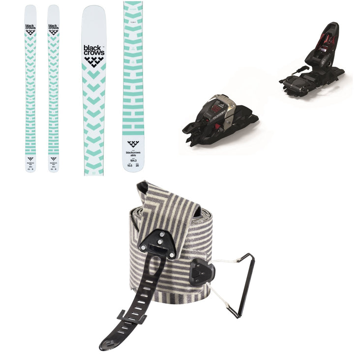 Black Crows Atris Skis + Marker Duke PT 12 Alpine Touring Ski Bindings + Black Diamond Ultralite Mix STS Climbing Skins
