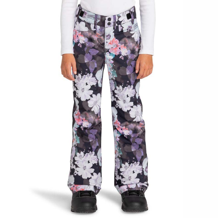 Roxy Backyard Printed Pants - Girls' True Black/Blurry Flower