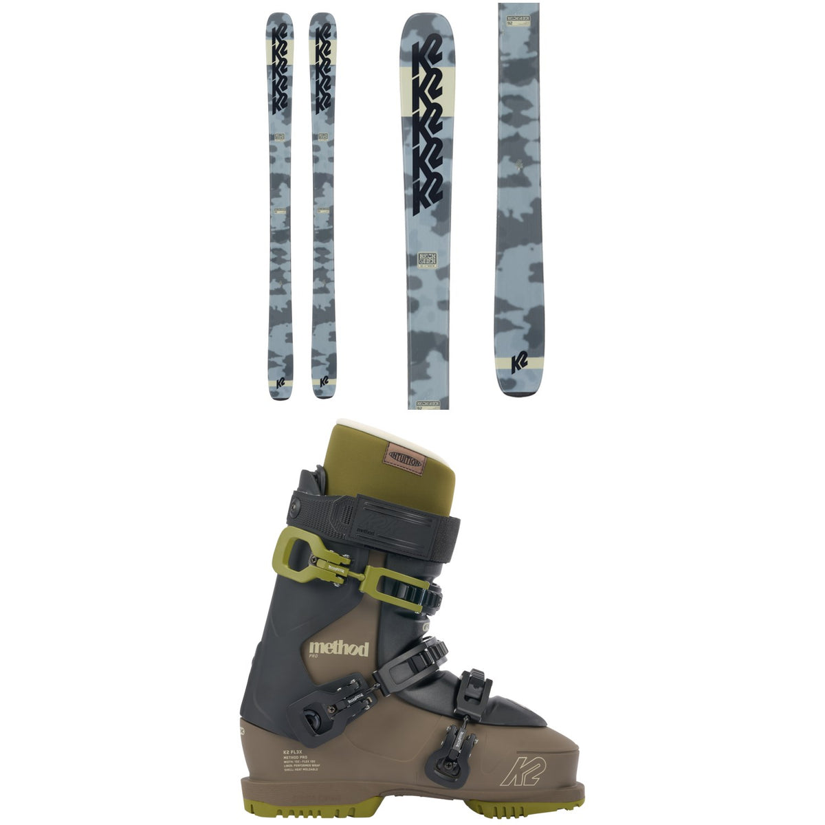 K2 Reckoner 92 Skis + K2 FL3X Method Pro Ski Boots 2024