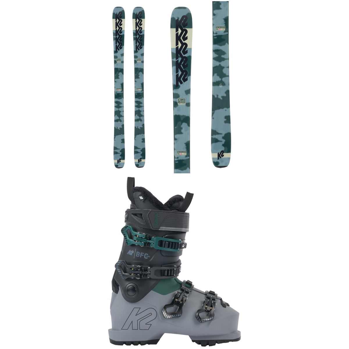 K2 Reckoner 92 W Skis - Women's + K2 BFC 85 Ski Boots - Women's 2024