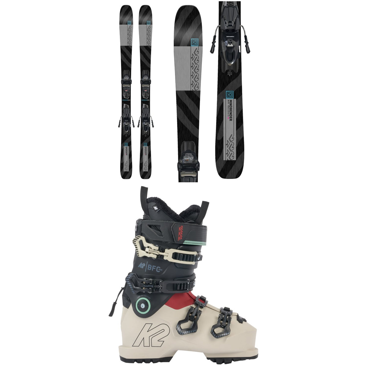K2 Mindbender 85 Skis + Squire 10 Bindings - Women's + K2 BFC 95 Ski Boots - Women's 2024